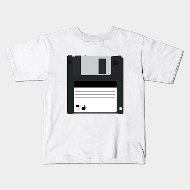 Floppy Disk Kids T-Shirt by rheyes